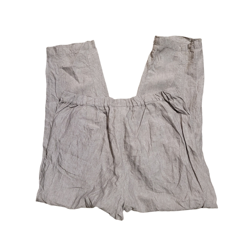 J Jill Love Linen Gray Pull On Pants - Picture 4 of 6